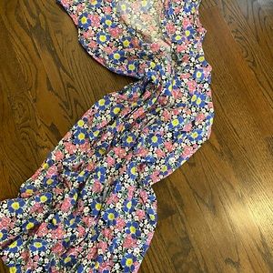 J Crew Floral MIDI Wrap Dress